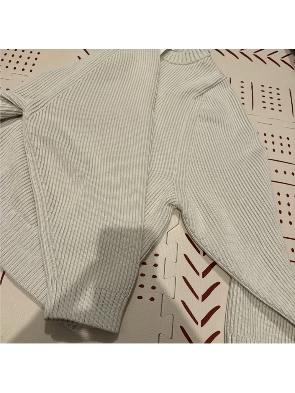 lululemon athletica Cream Ribbed Crew Sweater